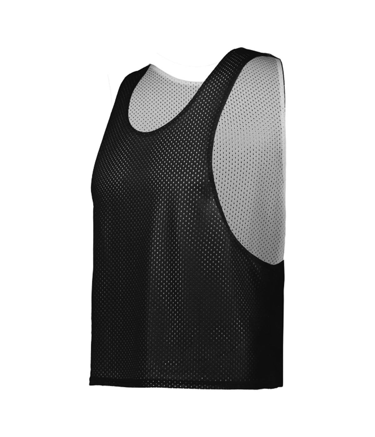 YOUTH C2 REVERSIBLE MESH LACROSSE PINNIE - BLACK/WHITE (BA)