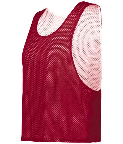 C2 REVERSIBLE MESH LACROSSE PINNIE - RED/WHITE (BA)
