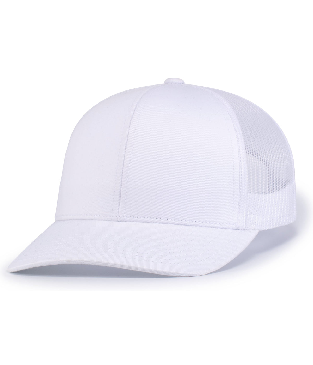 6-PANEL TRUCKER SNAPBACK CAP - White