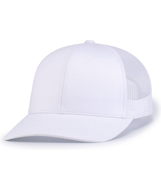 YOUTH 6-PANEL TRUCKER SNAPBACK CAP - White