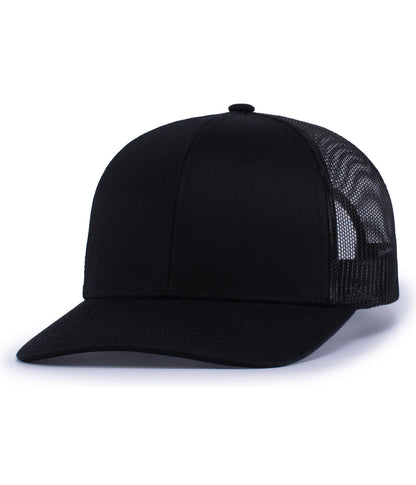 6-PANEL TRUCKER SNAPBACK CAP - Black