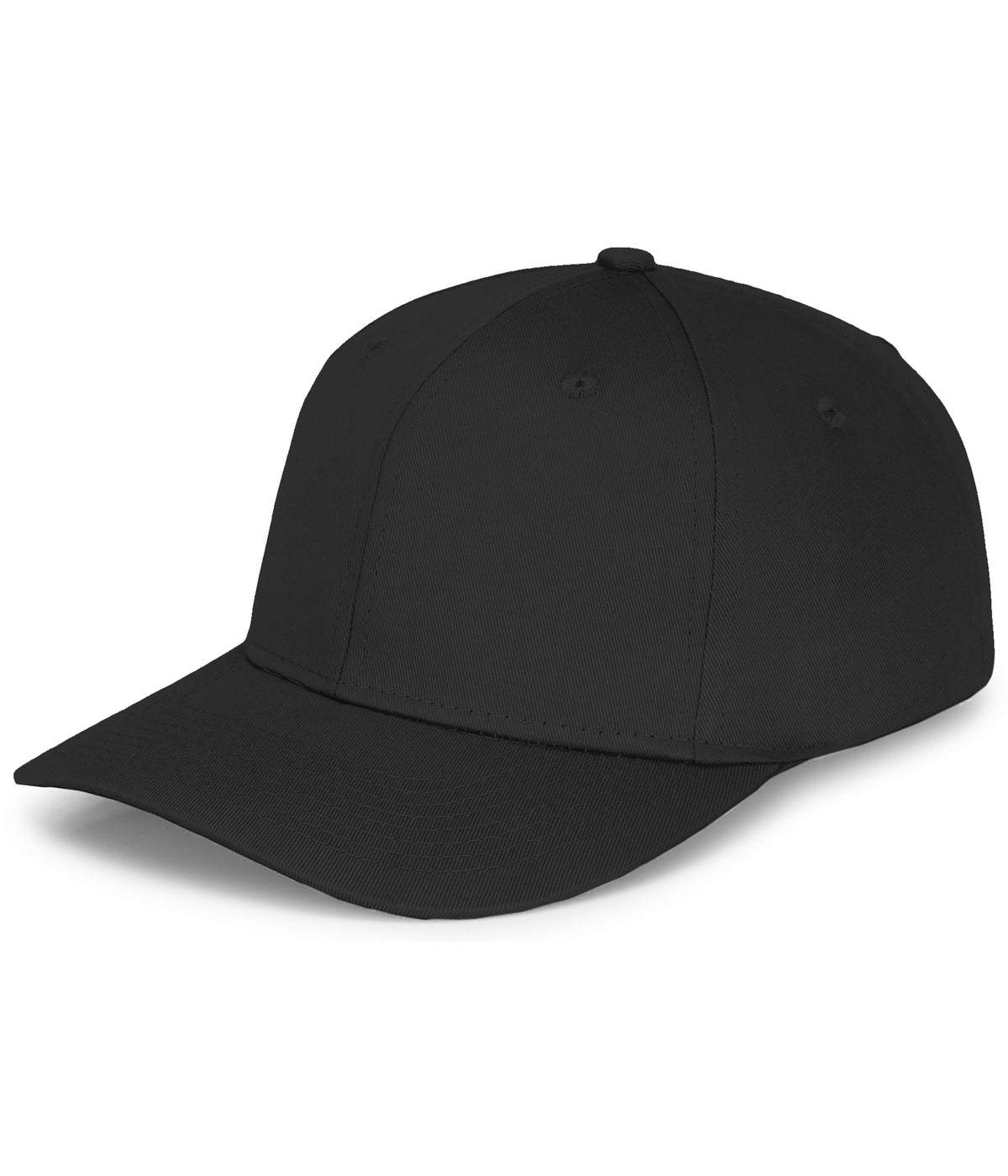 Six-Panel Cotton Twill Low-Profile Cap - Black