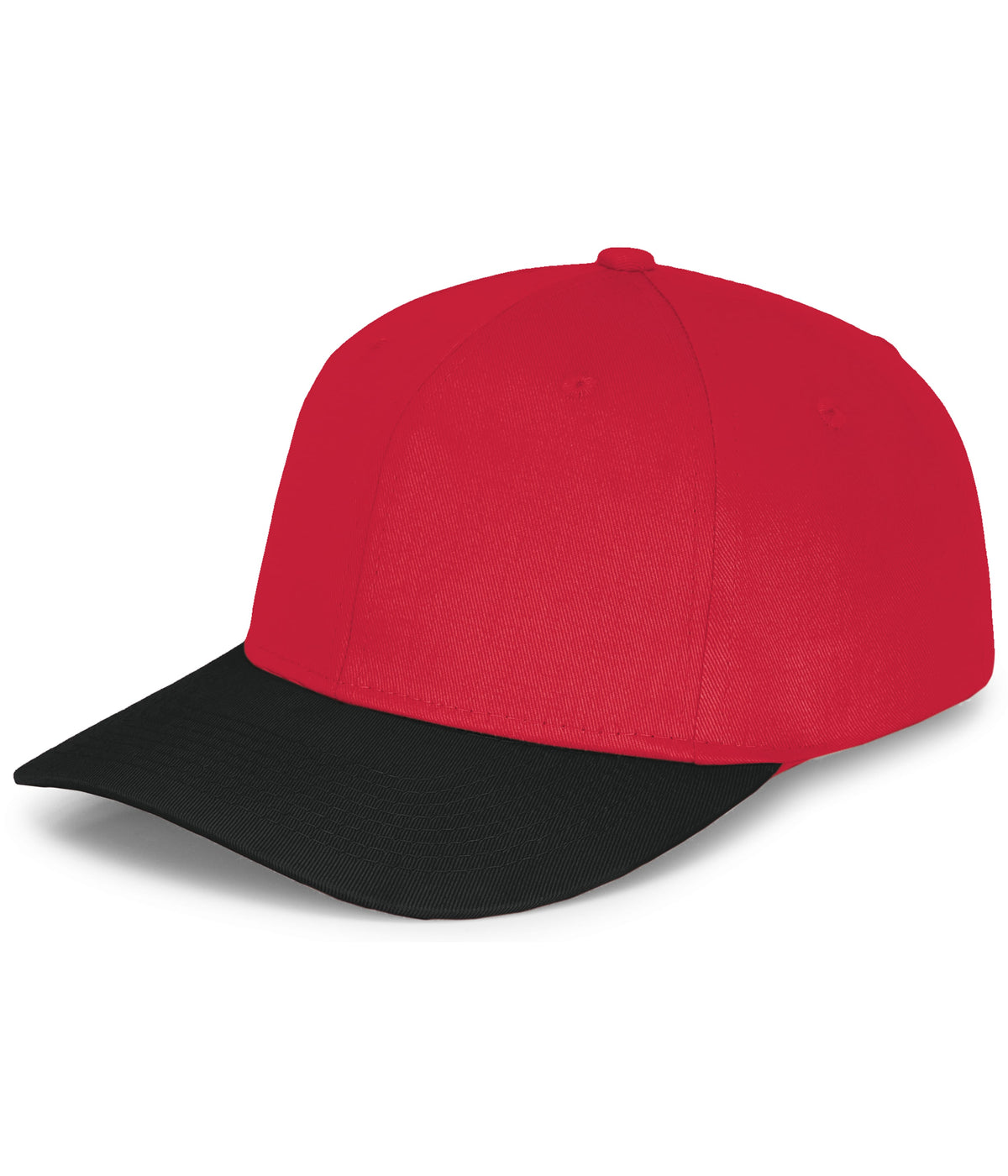 Six-Panel Cotton Twill Low-Profile Cap - Red/Black