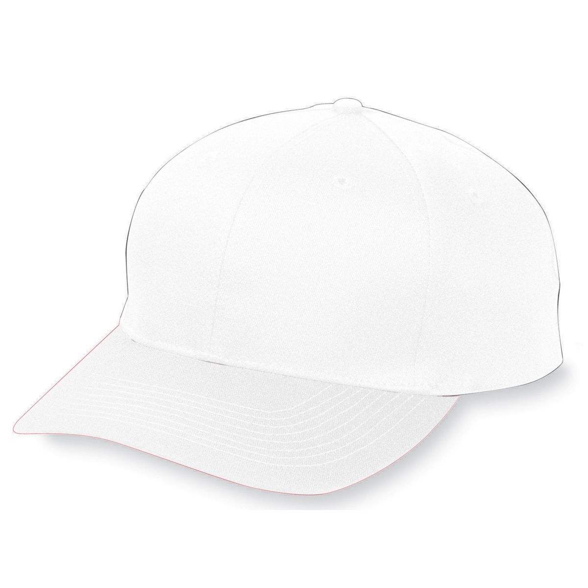 Youth Six-Panel Cotton Twill Low-Profile Cap - White