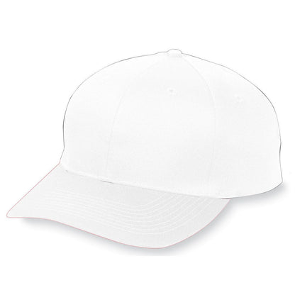 Youth Six-Panel Cotton Twill Low-Profile Cap - White