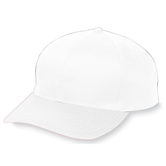 Youth Six-Panel Cotton Twill Low-Profile Cap - White