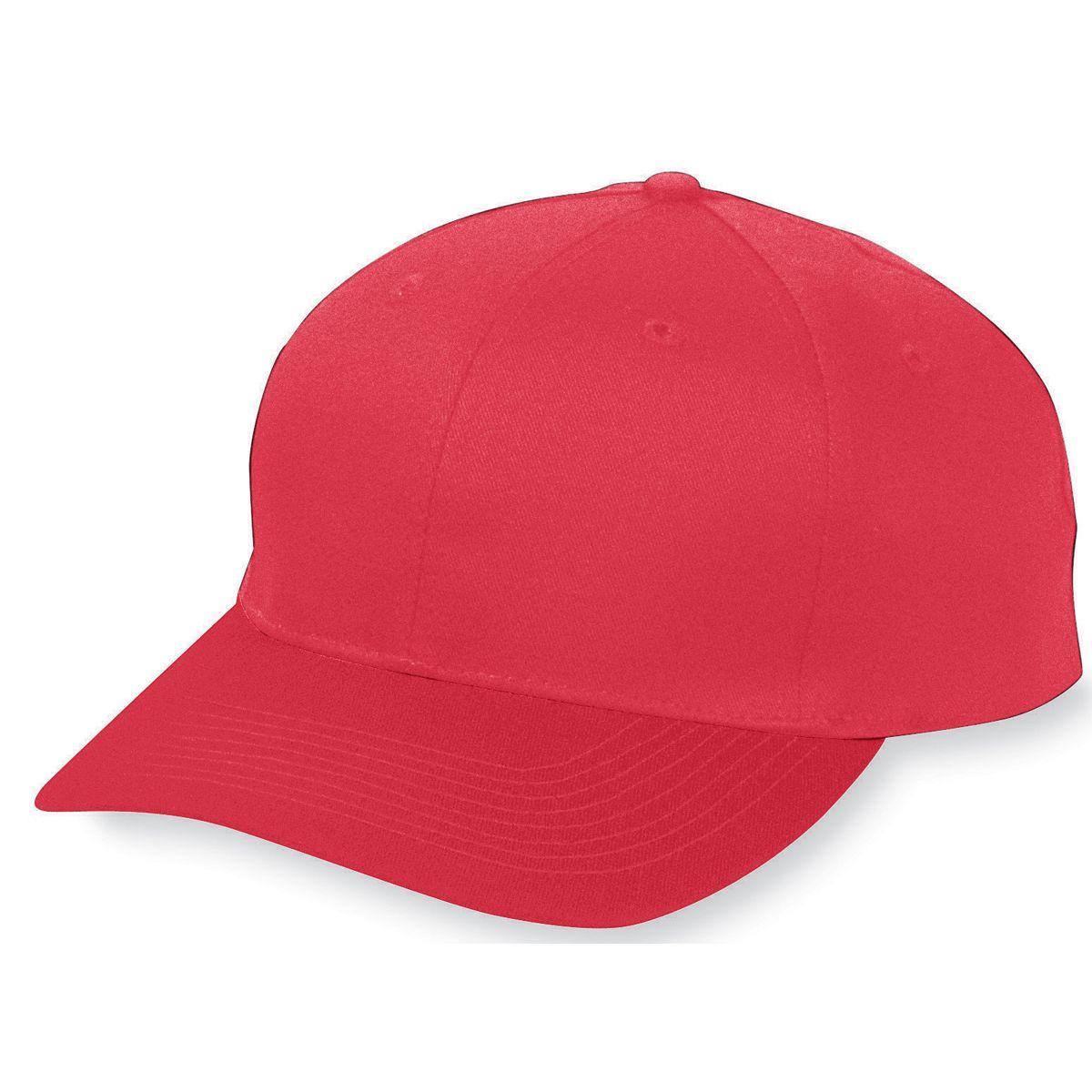 Youth Six-Panel Cotton Twill Low-Profile Cap - Red