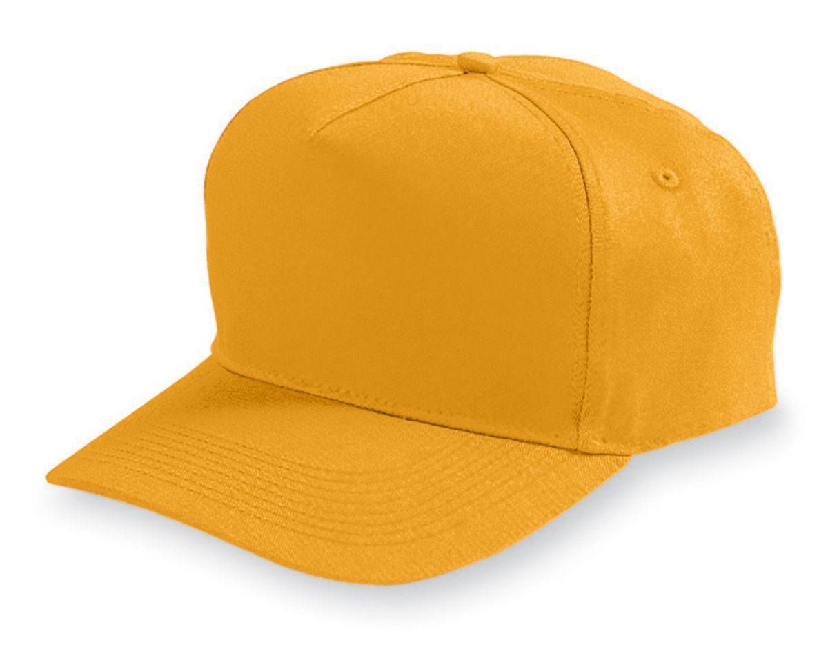 Youth Five-Panel Cotton Twill Cap - Gold