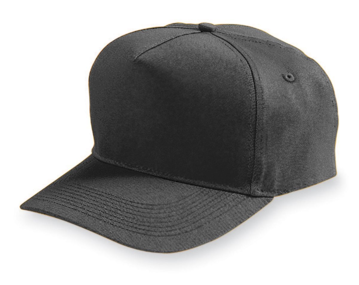 Youth Five-Panel Cotton Twill Cap - Black