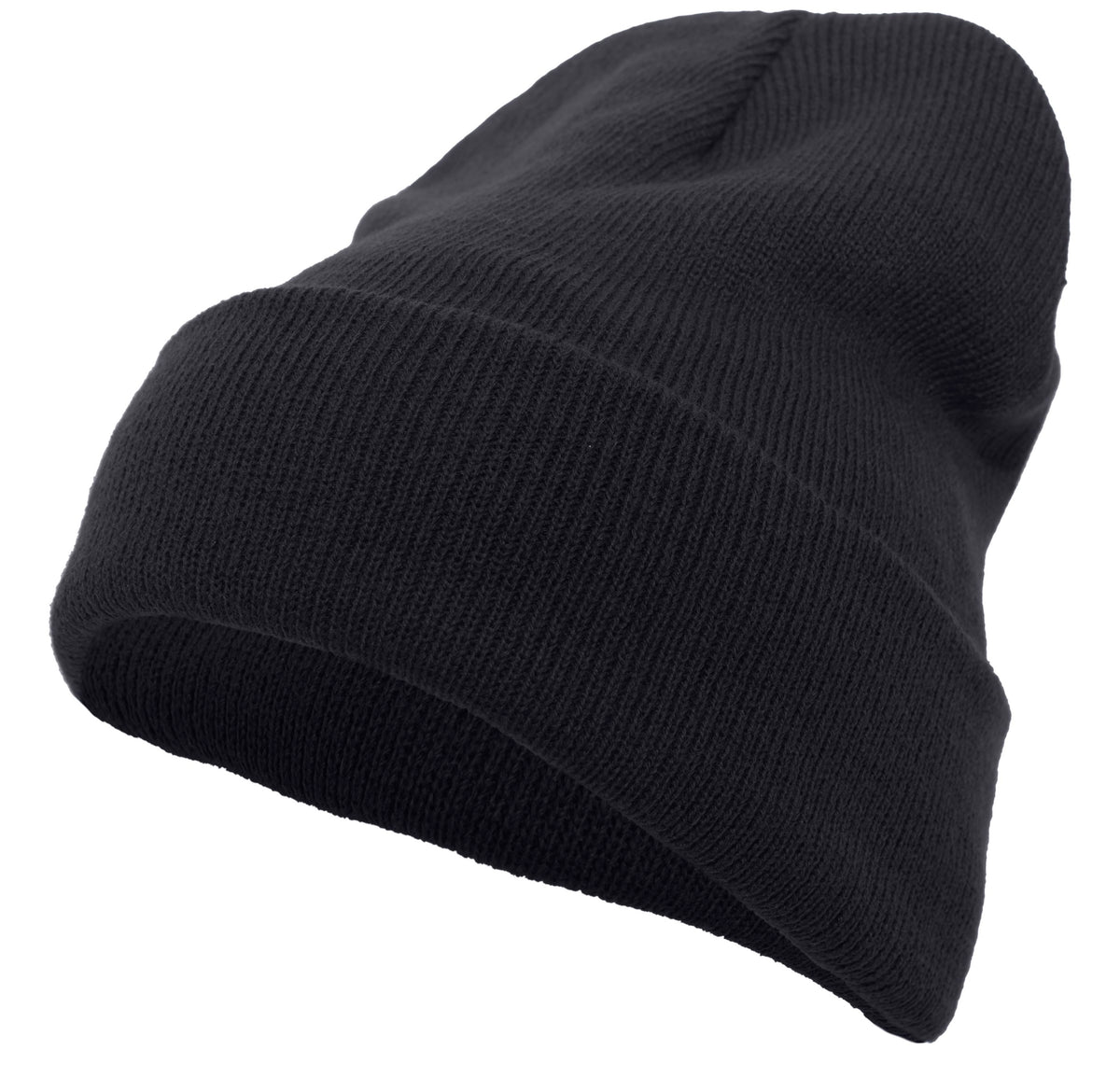 Knit Fold Over Beanie - Navy