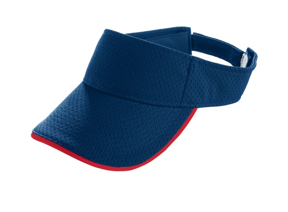 Athletic Mesh Two-Color Visor - Navy/Red