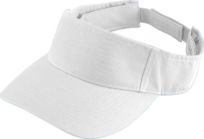 Youth Sport Twill Visor - White