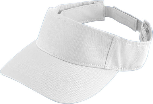 Youth Sport Twill Visor - White
