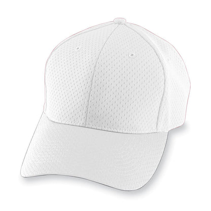 Youth Athletic Mesh Cap - White