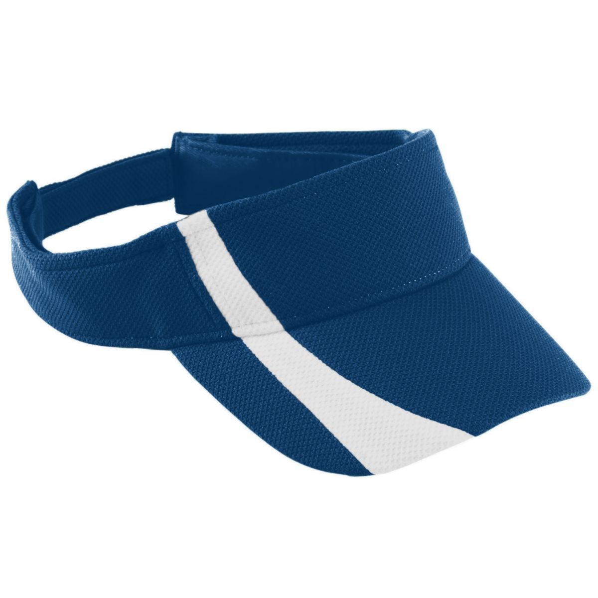 Adjustable Wicking Mesh Two-Color Visor - Navy/White