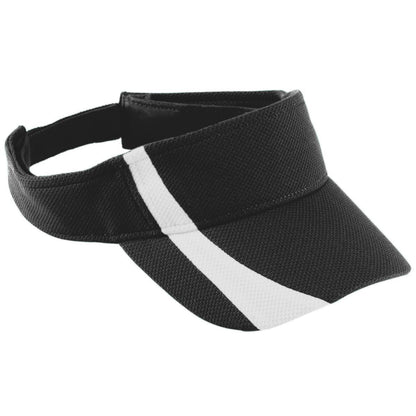 Adjustable Wicking Mesh Two-Color Visor - Black/White