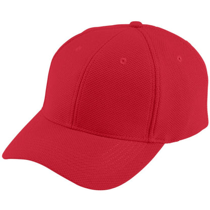 Youth Adjustable Wicking Mesh Cap - Red