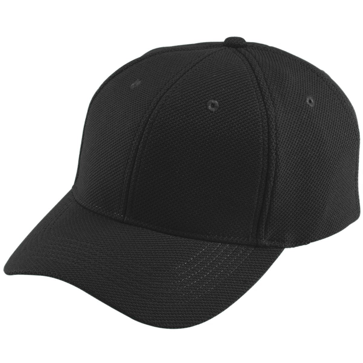 Youth Adjustable Wicking Mesh Cap - Black