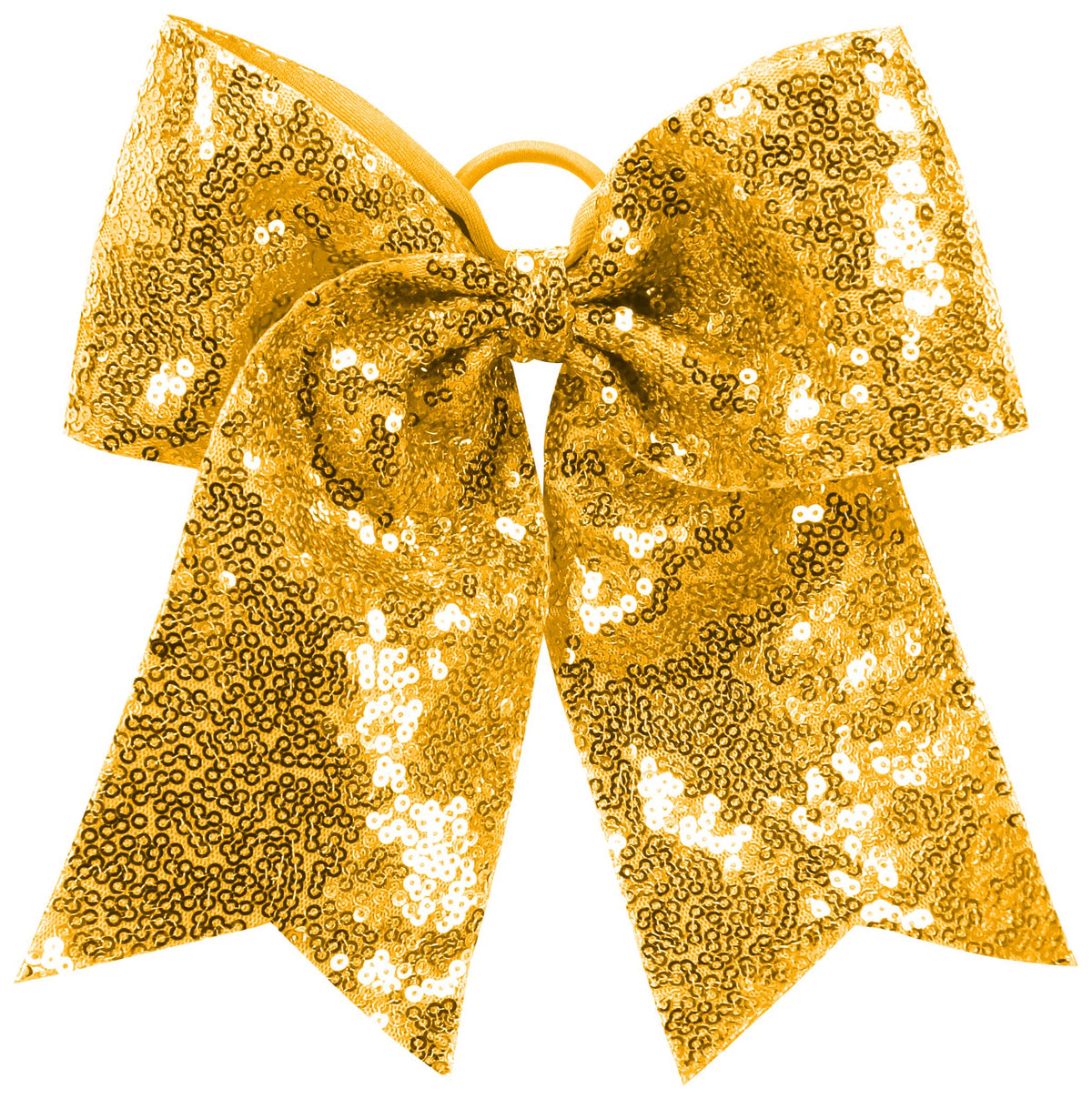 Sequin Cheer Hair Bow - Gold