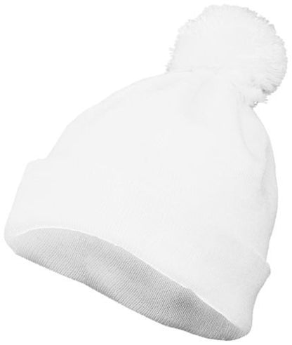 Pom Beanie - White