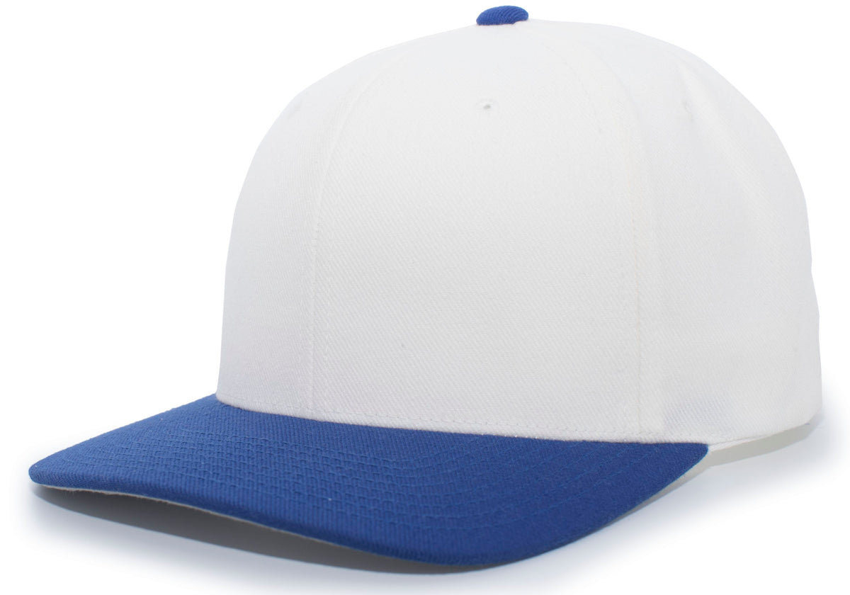 Pro-Wool Hook-And-Loop Adjustable Cap - White/Royal