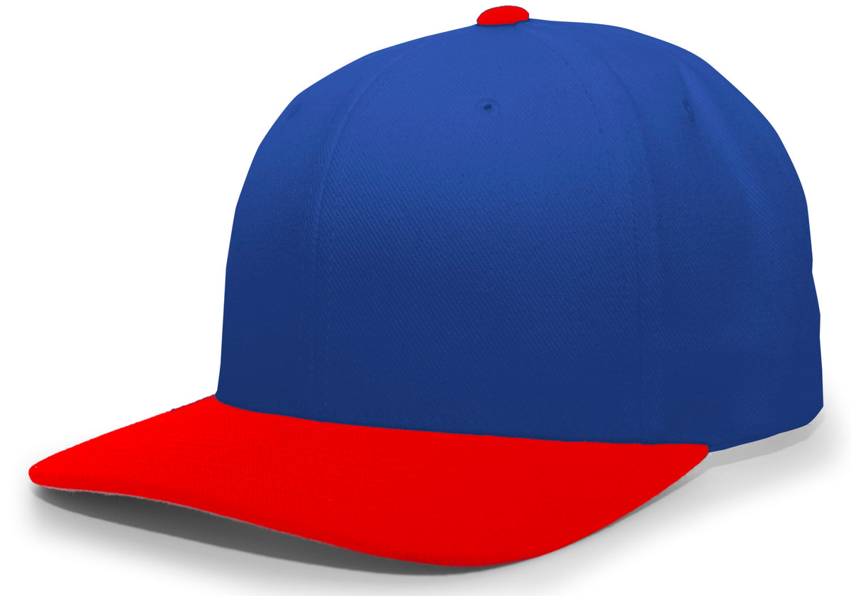Pro-Wool Hook-And-Loop Adjustable Cap - Royal/Red