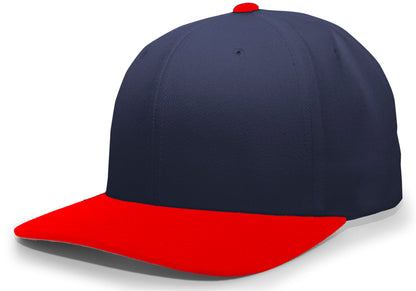 Pro-Wool Hook-And-Loop Adjustable Cap - Navy/Red