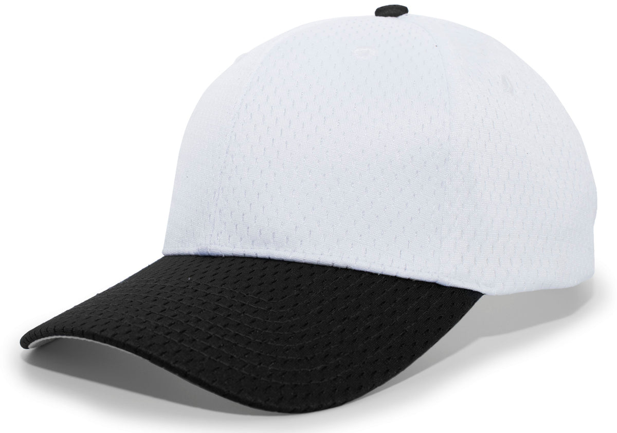 Coolport™ Mesh Hook-And-Loop Adjustable Cap - White/Black