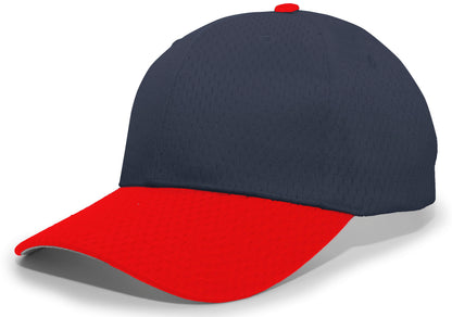 Coolport™ Mesh Hook-And-Loop Adjustable Cap - Navy/Red