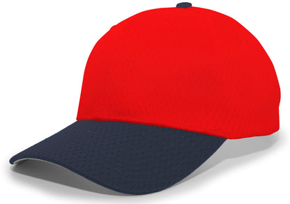 Coolport™ Mesh Hook-And-Loop Adjustable Cap - Red/Navy