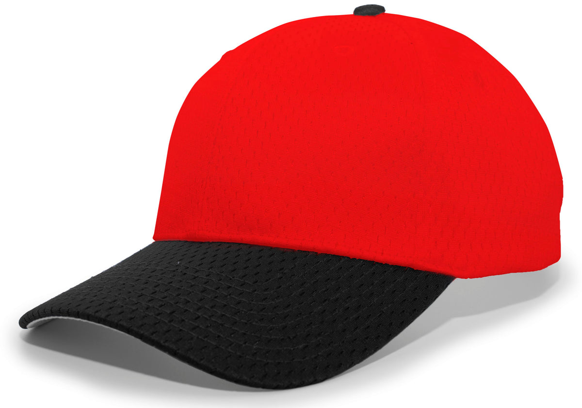 Coolport™ Mesh Hook-And-Loop Adjustable Cap - Red/Black