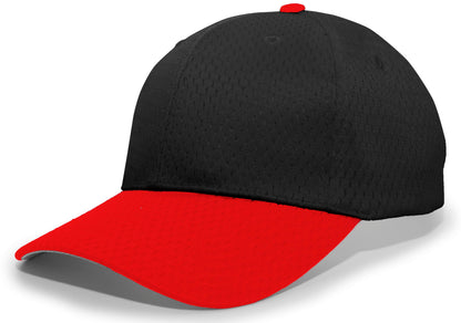 Coolport™ Mesh Hook-And-Loop Adjustable Cap - Black/Red