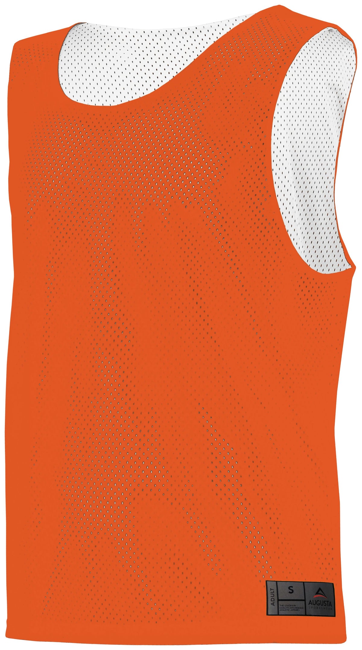 Youth Mesh Reversible Pinnie - ORANGE/WHITE