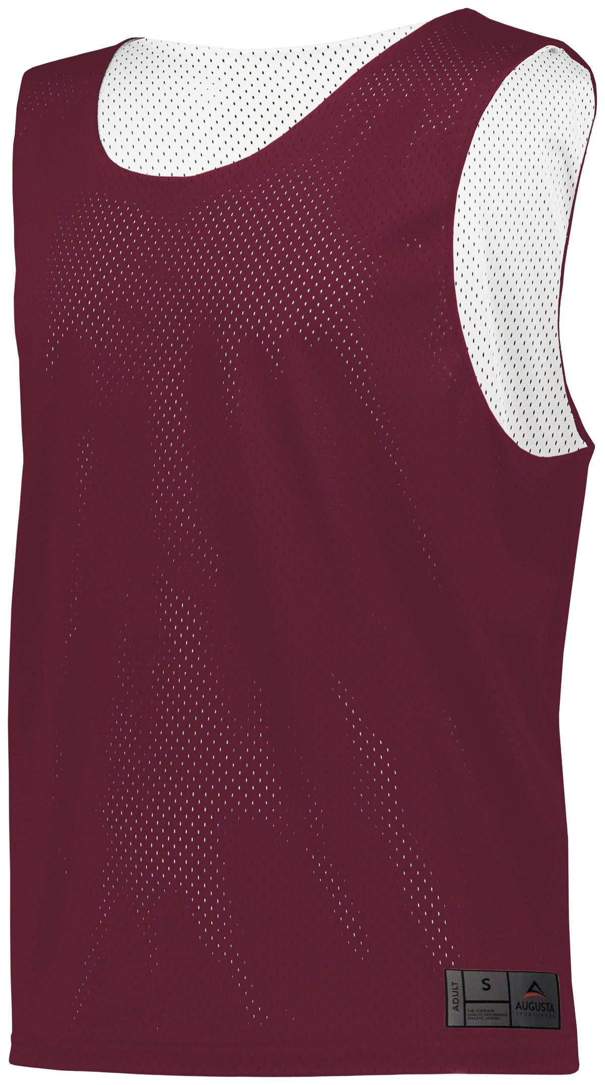 Youth Mesh Reversible Pinnie - MAROON/WHITE