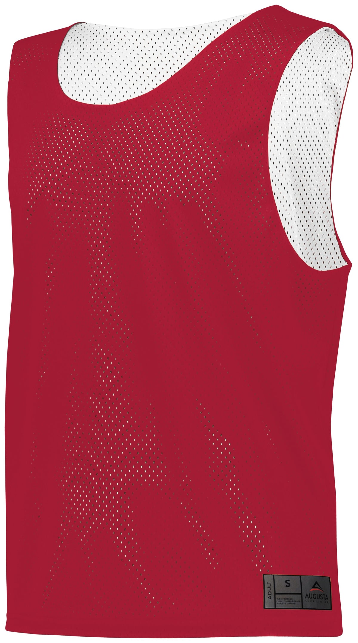 Youth Mesh Reversible Pinnie - SCARLET/WHITE
