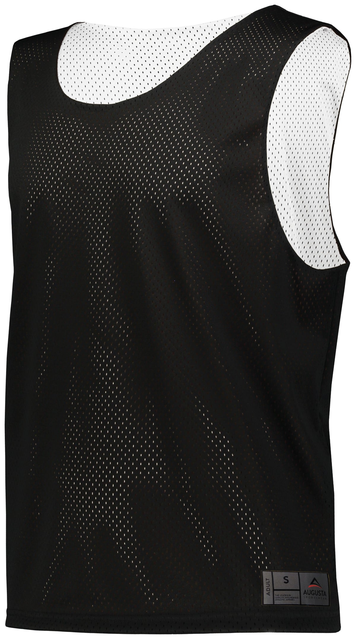 Youth Mesh Reversible Pinnie - BLACK/WHITE
