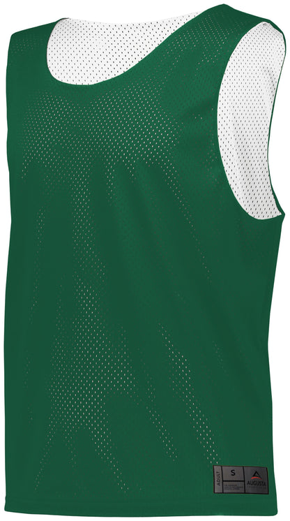 Youth Mesh Reversible Pinnie - DARK GREEN/WHITE