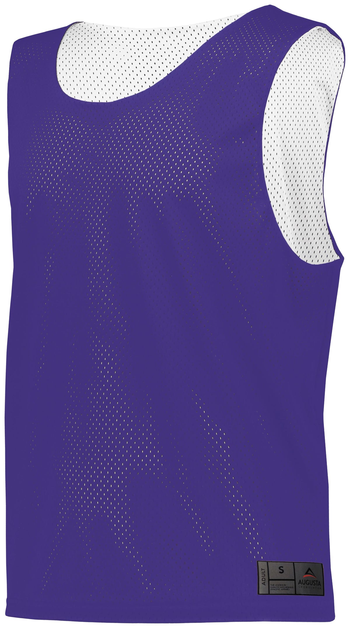 Youth Mesh Reversible Pinnie - PURPLE/WHITE