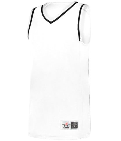 YOUTH RETRO BASKETBALL JERSEY - WHITE/BLACK/WHITE (BA)