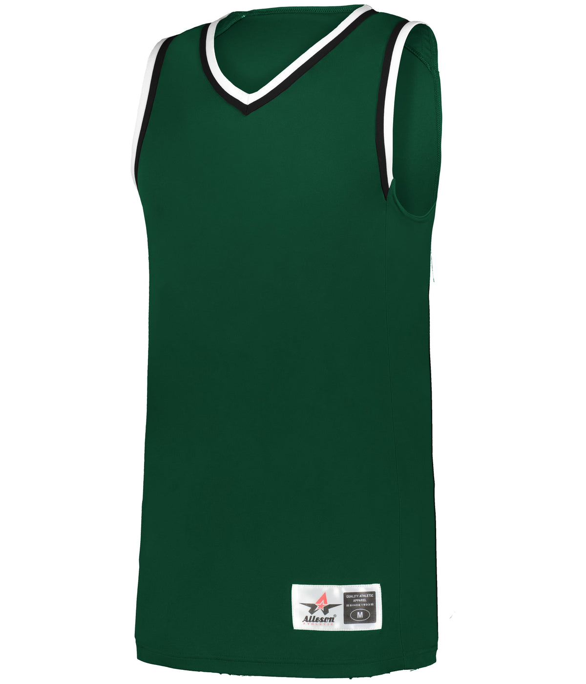 YOUTH RETRO BASKETBALL JERSEY - FOREST/BLACK/WHITE (BA)