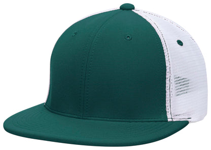 Premium M2 Performance Trucker Flexfit® Cap - Dark Green/White/Dark Green