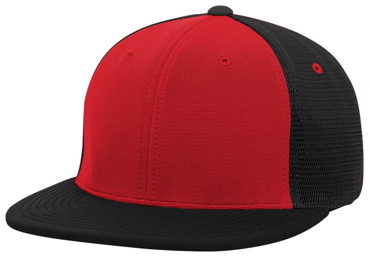 Premium M2 Performance Trucker Flexfit® Cap - Red/Black/Black