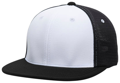 Premium M2 Performance Trucker Flexfit® Cap - White/Black/Black