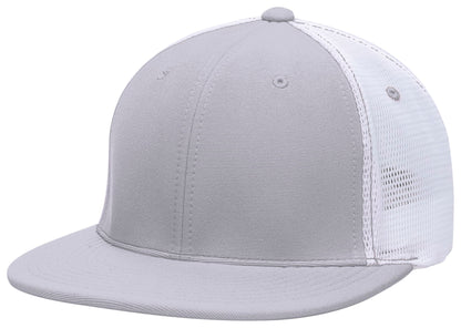 Premium M2 Performance Trucker Flexfit® Cap - Silver/White/Silver