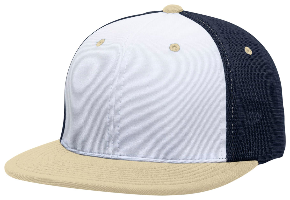 Premium M2 Performance Trucker Flexfit® Cap - White/Navy/Vegas