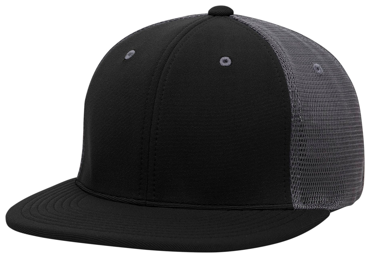 Premium M2 Performance Trucker Flexfit® Cap - Black/Graphite/Black