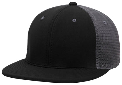Premium M2 Performance Trucker Flexfit® Cap - Black/Graphite/Black
