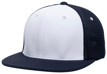 Premium M2 Performance Trucker Flexfit® Cap - White/Navy/Navy