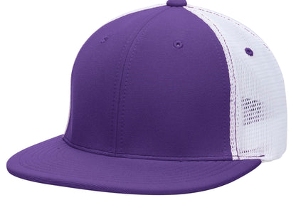 Premium M2 Performance Trucker Flexfit® Cap - Purple/White/Purple