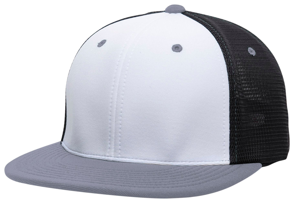 Premium M2 Performance Trucker Flexfit® Cap - White/Black/Graphite
